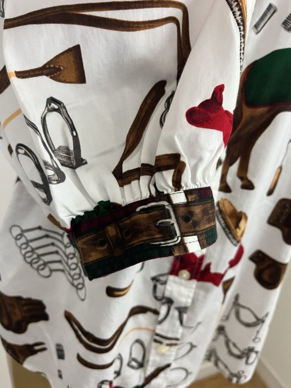 Lauren Ralph Lauren Women's XL Equestrian Horse Shirt Top - Picture 3 of 9